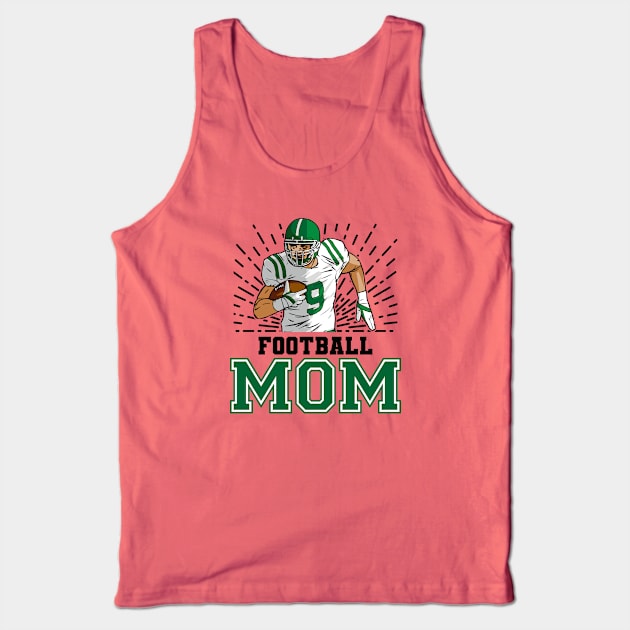 Football Mom // Retro Football Player Tank Top by SLAG_Creative